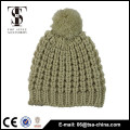 Custom high quality 3d embroidery logo beanie with pom pom